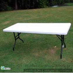 Table blanche - 8 personnes - location