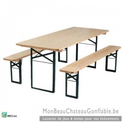 Tables de brasserie- Ensemble table et bancs - occasion