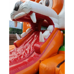la sortie du toboggan - château gonflable Classique Tigre