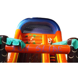 détails du haut de la structure Toboggan Fun Slide