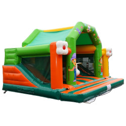 structure gonflable avec double toboggan - Multifun Ferme