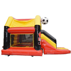 château gonflable couvert - couleurs belges