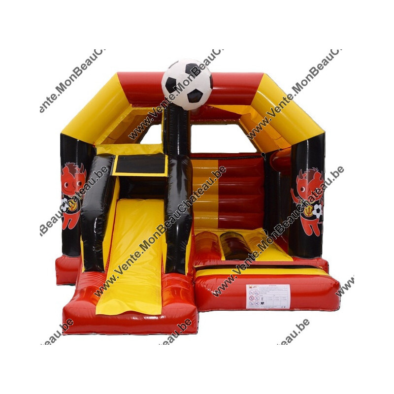 super château gonflable aux couleurs foot