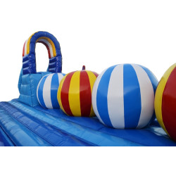 4 boules gonflables à passer sans tomber!