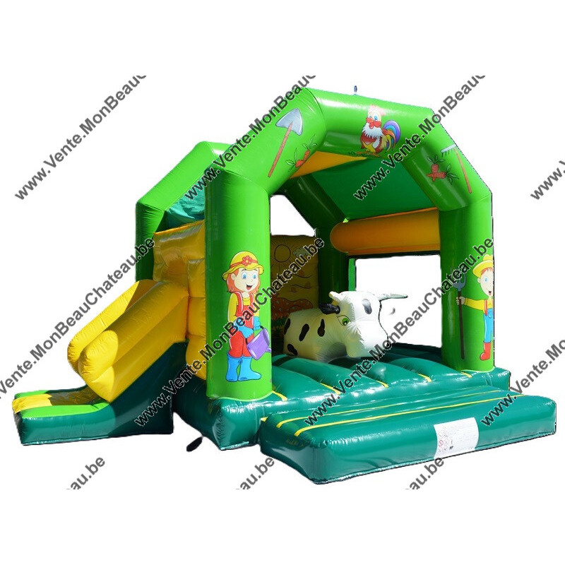 vente de châteaux gonflable - Décors de vache et de ferme