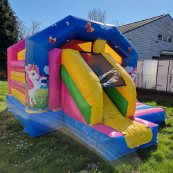 château gonflable avec toboggan