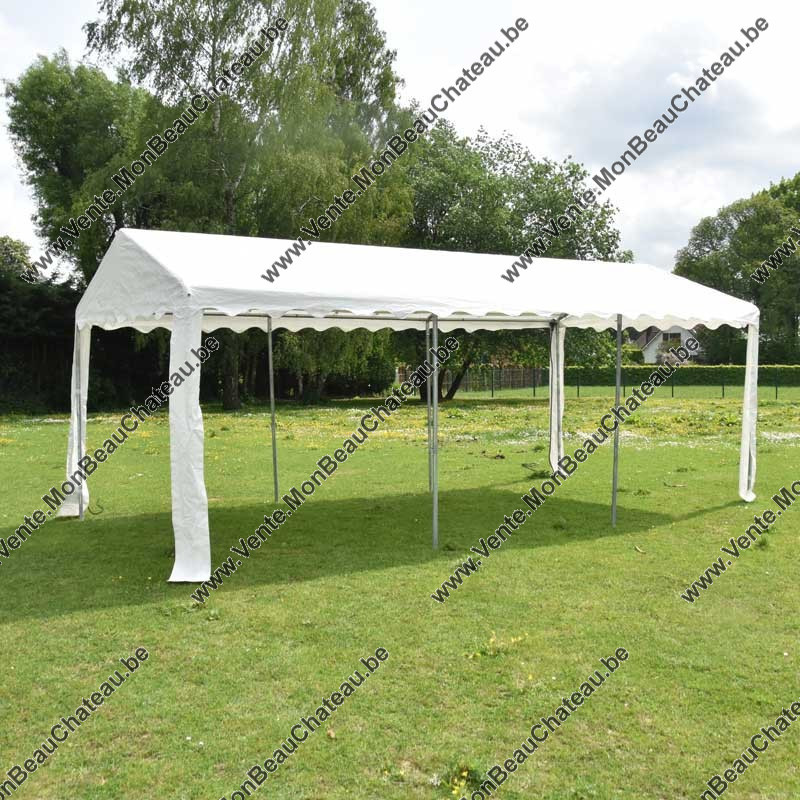 Tonnelle en tube - 3m x 6m - livrée - montée Tonnelle en tube - 3m x 6m - livrée - montée