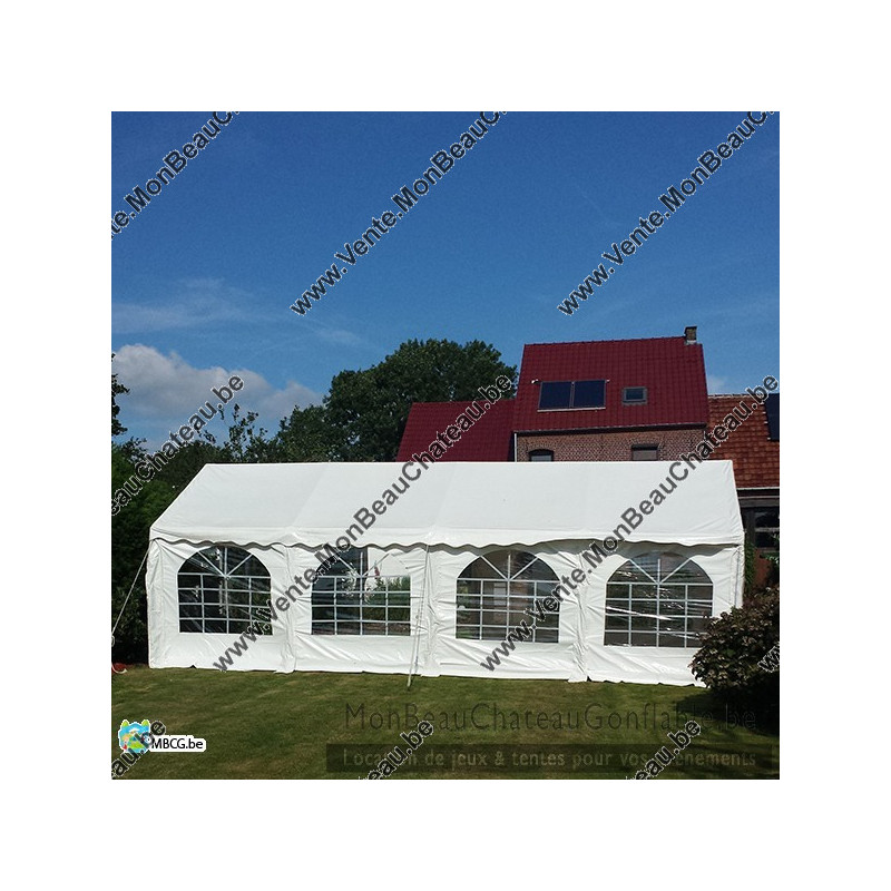 Tonnelle en tube - 4m x 8m - livrée - montée Tonnelle en tube - 4m x 8m - livrée - montée