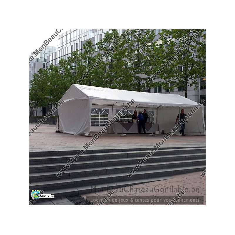 Tonnelle en tube - 5m x 8m - livrée - montée Tonnelle en tube - 5m x 8m - livrée - montée